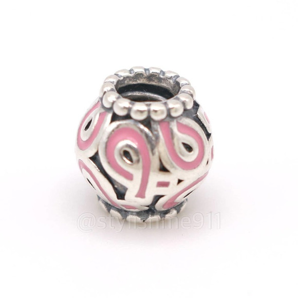 Authentic PANDORA Pink Ribbon Breast Cancer Charm - Picture 7 of 8